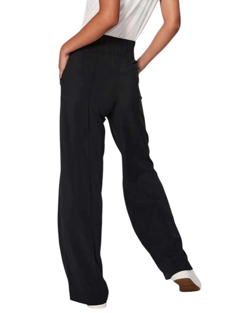 Lululemon Noir Pant Black Swift High-Rise Wide-Leg Trouser w/Tie Belt Sz 10 - Picture 2 of 16